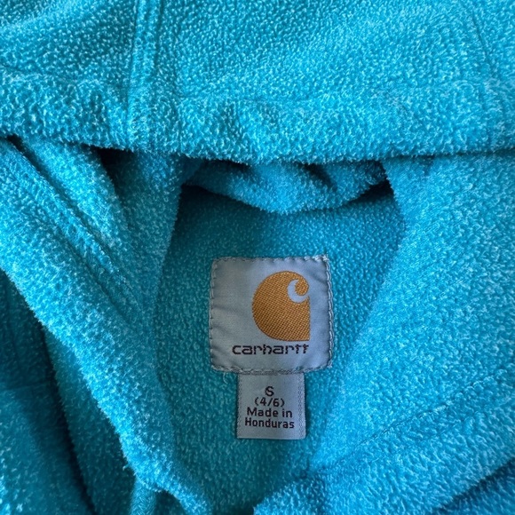Carhartt Blue Zip-up Fleece Hoodie Small - Picture 3 of 4